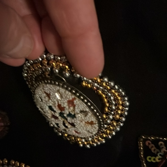 Super cute fancy suede bag with beautiful embellishments! - Picture 3 of 5